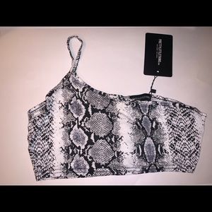 Pretty Little Thing Zebra Crop Top